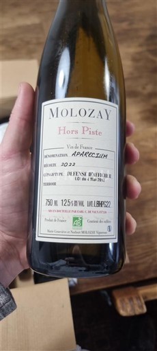 Vina Blanc sec Hors Piste Molozay 2022 Francija Jura Ni doloceno AOC