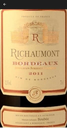 Bordeaux Richaumont 2011