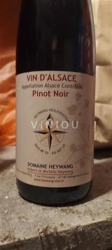 Alsacia Pinot noir Domaine Heywang Sin añada