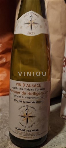 Alsacia Klevener de Heiligenstein Domaine Heywang Lieu-dit Schwendehiesel 2021