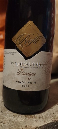 Alsace Pinot Noir Rieflé Christophe Barrique 2021