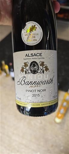 Alsace Pinot noir Bannwarth 2015