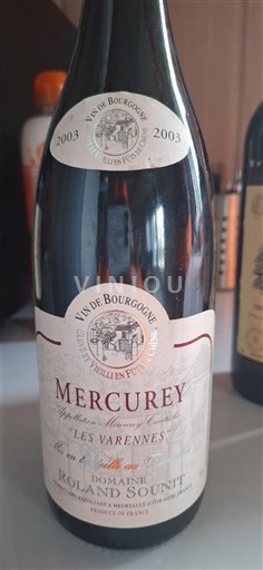 Бургундія Меркуре Domaine Roland Sounit Les Varennes 2003