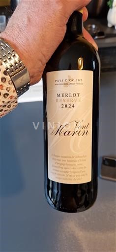 Languedoc a Roussillon Pays d'Oc Vent Marin Merlot Réserve 2024