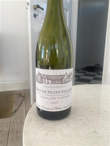Bourgogne Côte de nuits villages Domaine Bellene Vieilles Vignes 2017