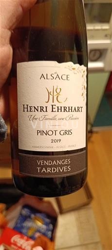 Alsazia Vendanges Tardives Henri Ehrhart 2019