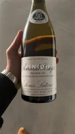 Viinit Blanc sec Meursault-Poruzots Louis Latour 2020 Ranska Burgundi Meursault AOC Premier Cru