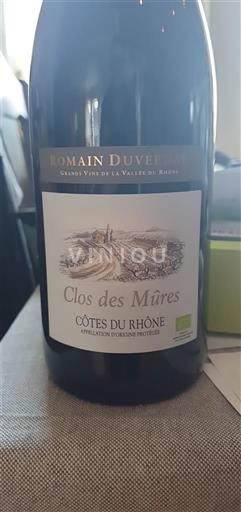 Údolí Rhôny Côtes-du-Rhône Romain Duvernay Clos des Mûres 2018