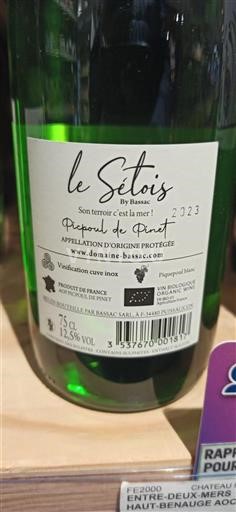 Лангедок Пікпуль-де-Піне Domaine Bassac Le Sétois 2023