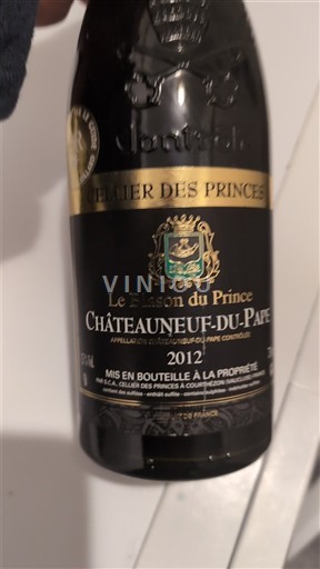 Rhônen laakso Châteauneuf-du-Pape Cellier des Princes Le Blason du Prince 2012