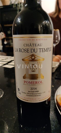 Bordeaux Pomerol Chateau la Rose du Temple 2014