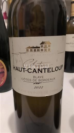 Bordeaux Blaye-Côtes-de-Bordeaux Château Haut-Canteloup élevé en fut de chêne 2022