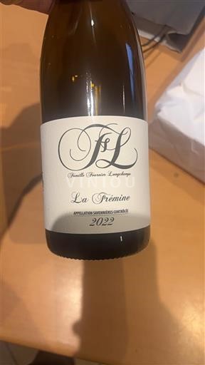 Loiren laakso Sancerre Famille Fournier Longchamps La Frémine 2022