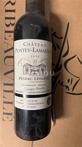 Bordeaux Pessac-Léognan Château Pontey-Lamartine 2016