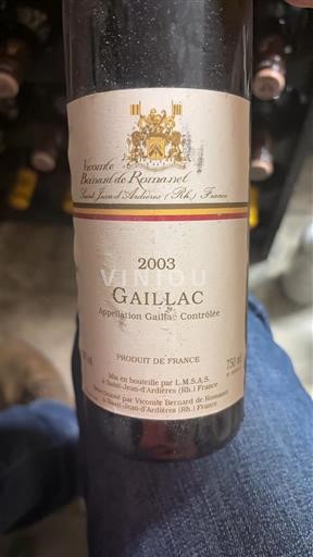 Jugozahod Gaillac Vicomte Bertrand de Romaset 2003