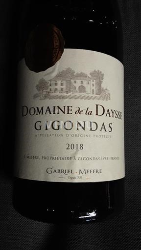 Rhônen laakso Gigondas Domaine La Daysse 2018