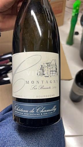 Burgundy Montagny Château Chamilly Les Bassets 2018