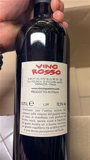 Лігурія La Polenza di Stefania Basso Vino Rosso Без вінтажу