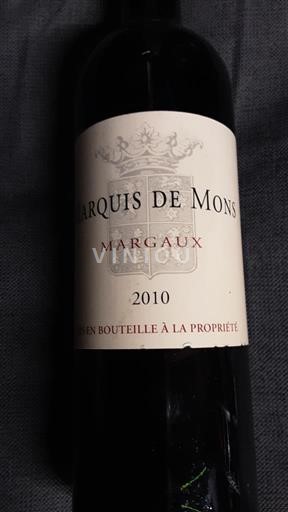 Bordeaux Margaux Marquis de Mons 2010