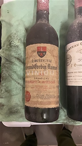 Bordeaux Saint-Émilion Grand Cru Château Grand Corbin Manuel 1975