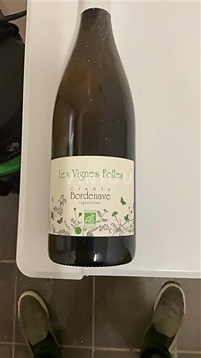 Viinit Blanc sec Les Vignes Folles Domaine Bordenave 2021 Ranska Lounais-Ranska Jurançon AOC