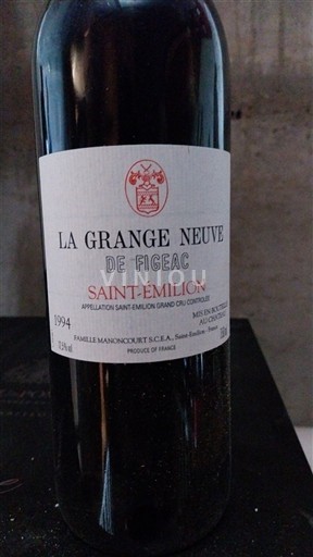 Bordeaux Saint-Émilion Grand Cru La Grange Neuve de Figeac 1994