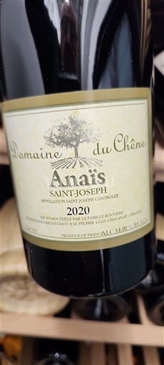 Vallée du Rhône Saint-Joseph Domaine Chêne Anaïs 2020
