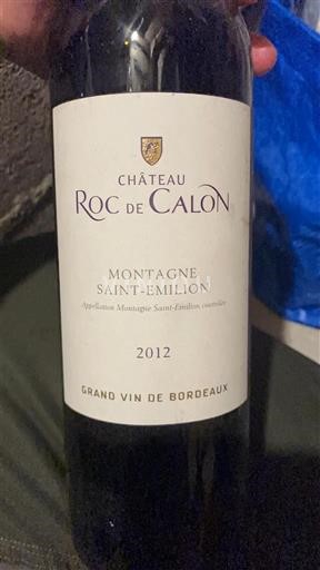 Bordeaux Montagne-Saint-Émilion Château Roc de Calon 2012