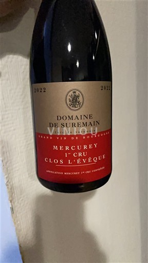 Бургундія Не вказано Premier Cru Domaine Suremain Clos l'Évêque 2022