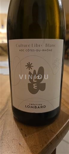 Údolí Rhôny Côtes-du-Rhône Création Lombard Culture Libre Blanc 2024