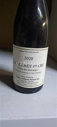 Бургундія Меркуре Premier Cru Domaine Patrick Size Clos des Montaigus 2020