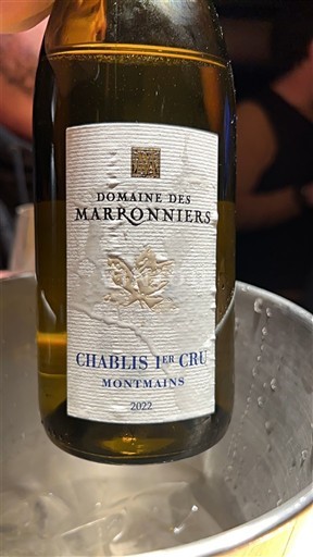 Бургундія Не вказано Premier Cru Domaine S Marronniers Montmains 2022