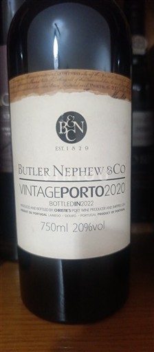 Bồ Đào Nha Porto Butler Nephew & Co Vintage 2020