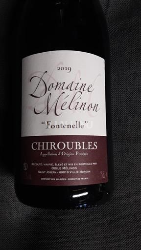 Beaujolais Chiroubles Domaine Mélinon Fontenelle 2019