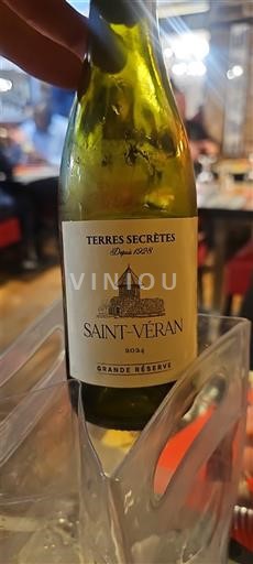 Rượu vang Blanc sec Grande Réserve Terres Secrètes 2024 Pháp Bourgogne Saint-Véran AOC