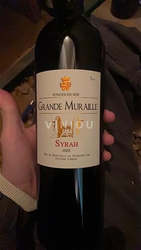 Languedoc a Roussillon Pays d'Oc Grande Muraille Syrah 2020