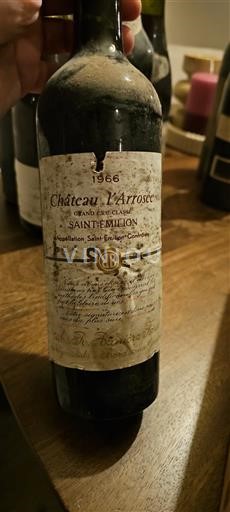Bordeaux Saint-Émilion Château L'Arrosée 1966