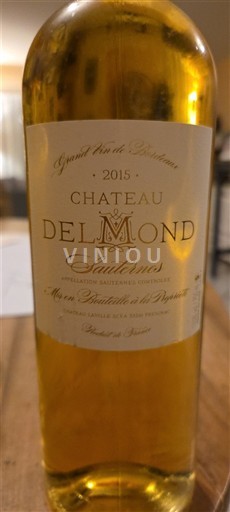 Bordeaux Sauternes Cht Delmond 2015