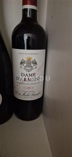 Bordeaux Saint-Émilion Grand Cru Château Soutard Dame d'Armens 2020