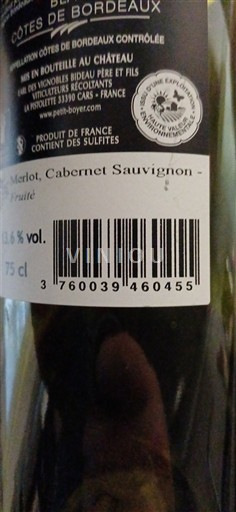 Бордо Кот-де-Бордо Château Petit Boyer 2022