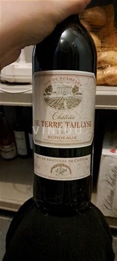 Bordeaux Château Terre Taillyse 2004