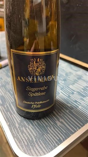 Pfalz Không được chỉ định Anselmann Siegerrebe Spätlese 2022