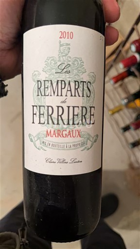 Bordeaux Margaux Château Ferrière Les Remparts de Ferriere 2010