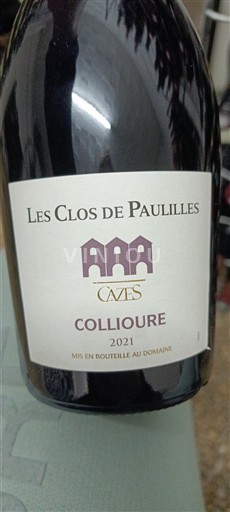 Roussillon Collioure Cazes Les clos des Paulilles 2021