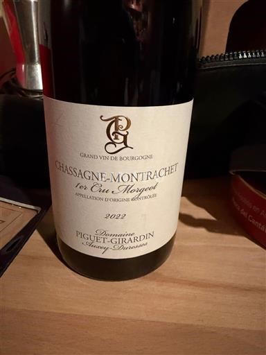 Burgundija Chassagne-Montrachet Premier Cru Domaine Piguet-Girardin Chassagne-Montrachet 1er Cru Morgeot 2022