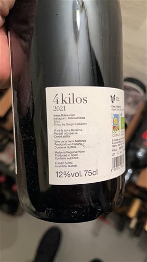 Балеарські острови Не вказано 4 Kilos Vinícola 4 Kilos 2021