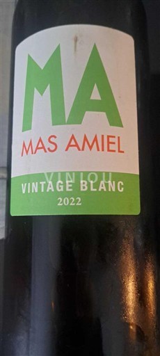 Languedoc och Roussillon Côtes catalanes Mas Amiel Vintage Blanc 2022