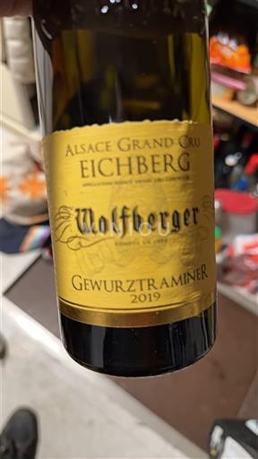 Vin Blanc sec Eichberg Wolfberger 2019 France Alsace Alsace Grand Cru AOC Grand Cru