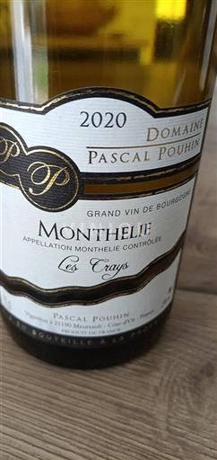 Wines Blanc sec Les Crays Domaine Pascal Pouhin 2020 France Burgundy Monthélie AOC