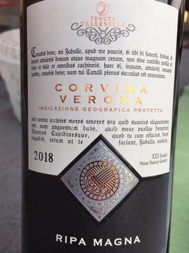 Veneto Valpolicella Ripasso Tenuta Valleselle Ripa Magna 2018
